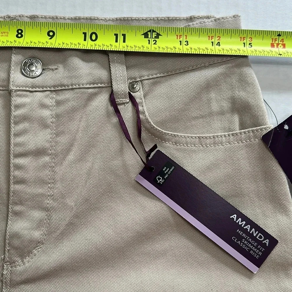 Gloria Vanderbilt Amanda Skimmer Crop Stretch Embellished Pockets‎ Size 6P NWT - Picture 12 of 13